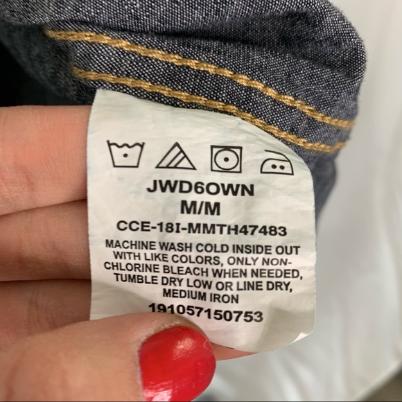 Wrangler Indigo Men’s Denim Pearl Snap Sz Medium - Picture 12 of 14